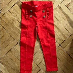 Toddler girl red dress pants
